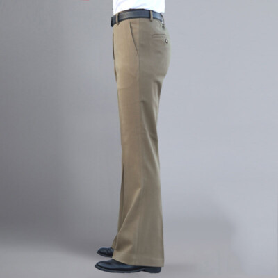 Mens Bell Bottom Bootcut Pants Vintage Thick Stretch Flare Mens Bell Bottom Bootcut Pants Vintage Thick Stretch Flare