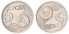 RFN 5 centów próbne sprzężenie dwóch stron wartości, skręcone o 180° przeciwko sobie 96578
