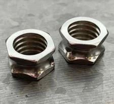 PAIR Hexagon Bolt Tunnels Screw 316L Surgical Steel Double Flare Plugs Gauges