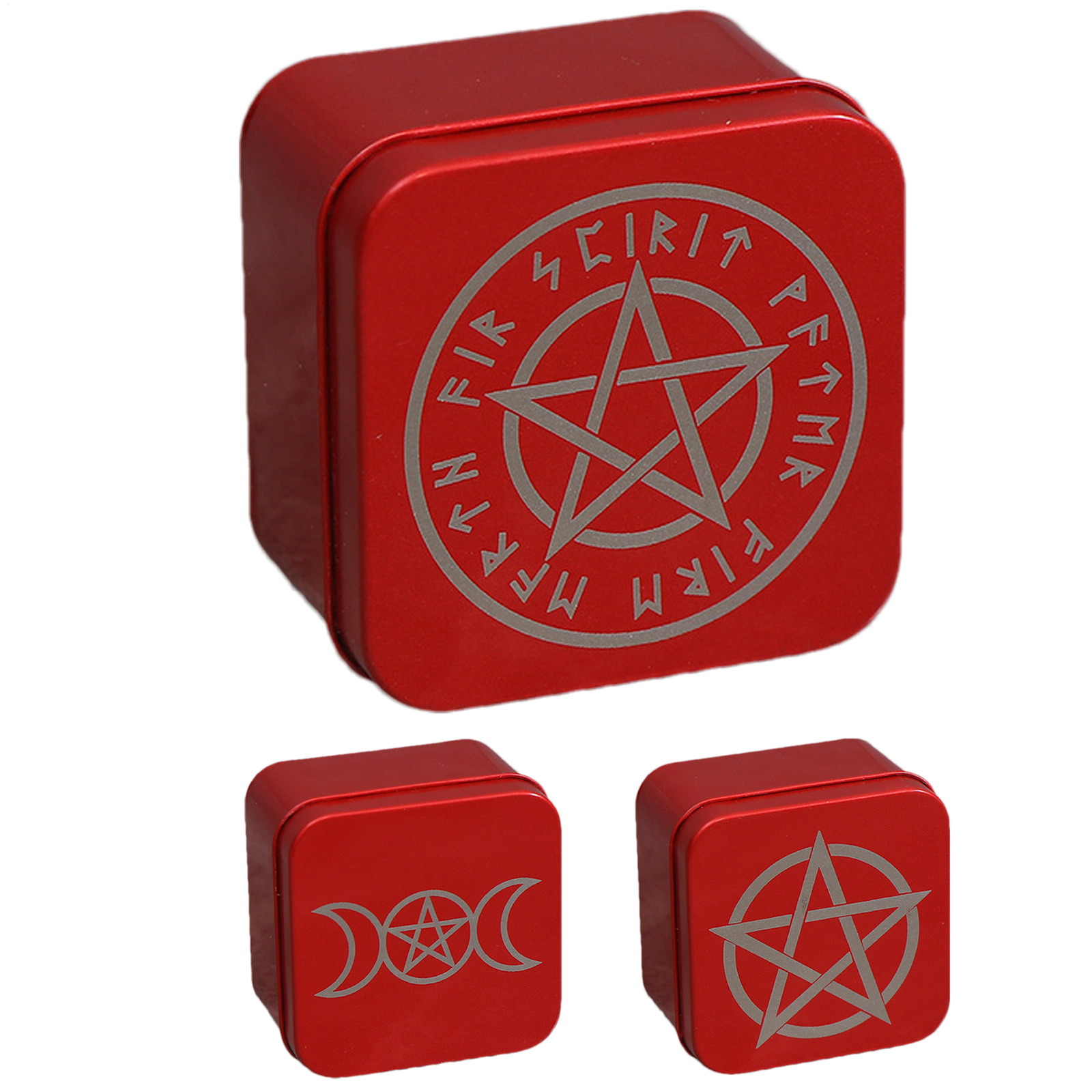 Moon & Star Pattern Tarot Card Holder Storage Box-image