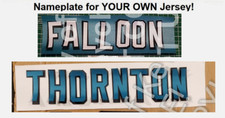 San Jose Sharks UNSEWN Nameplate Namebar for your Jersey - Any Season Name