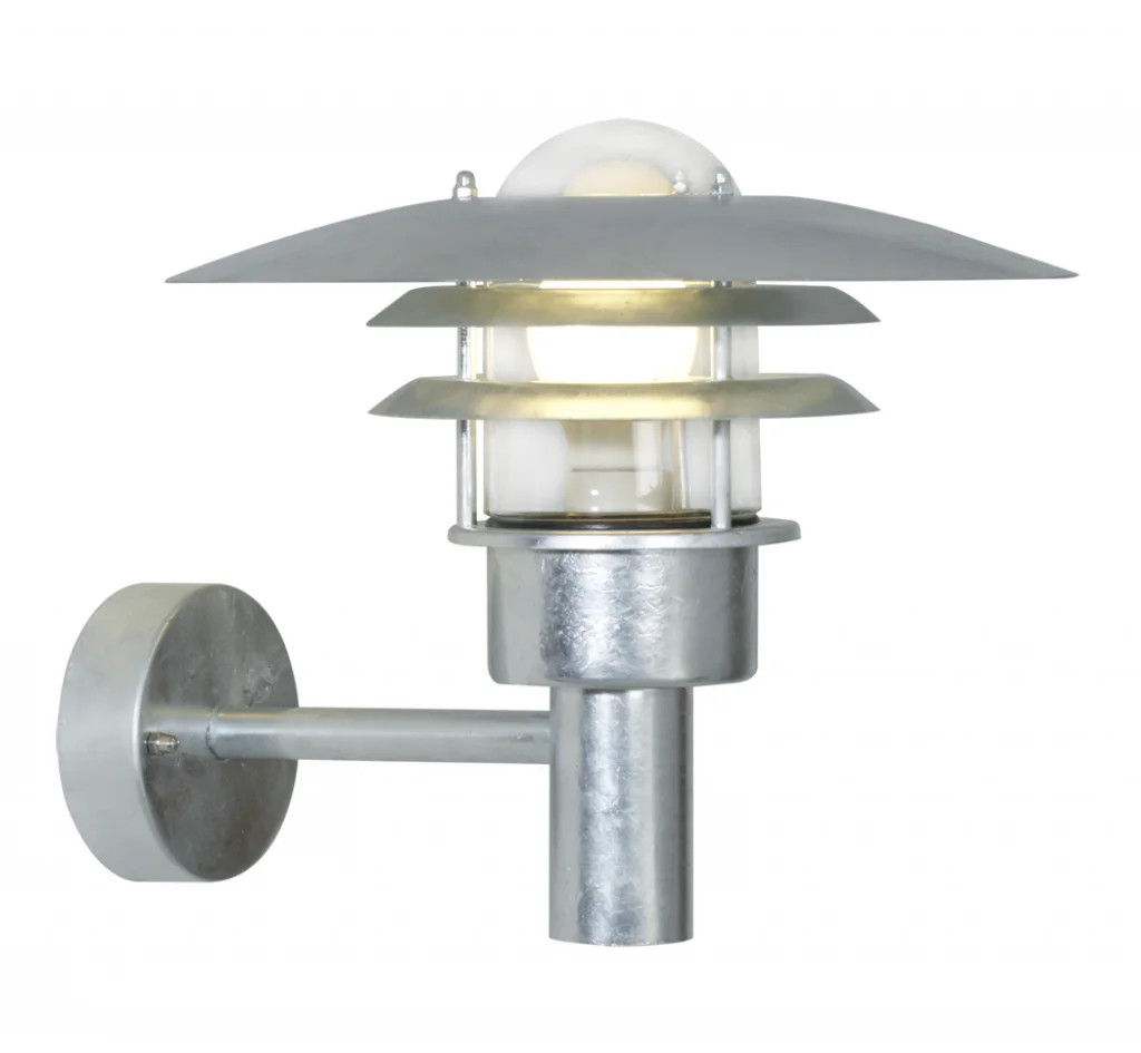 Outdoor Light Silver Lonstrup 32 Wall IP44 Galvanized Steel Nordlux 71411031