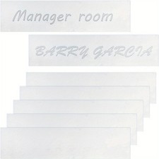 12pcs Aluminum Office Nameplates 8x2 Sublimation Name Plates Blank Metal Name