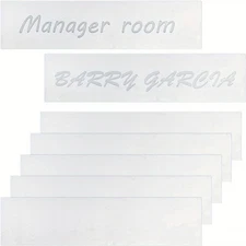 12pcs Aluminum Office Nameplates 8x2 Sublimation Name Plates Blank Metal Name