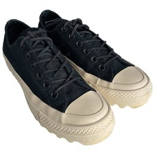 Converse Chuck Taylor All Star Lift Ripple Ox Black/White Women's Size 7