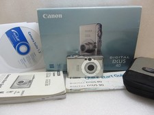 Canon Ixus 40 fotocamera digitale, batteria, caricabatterie, schede, software, manuale, con scatola