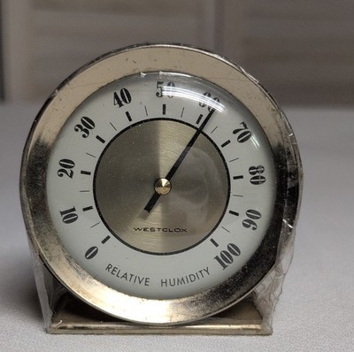 Westclox Relative Humidity Thermometer Collectible Desktop Instrument