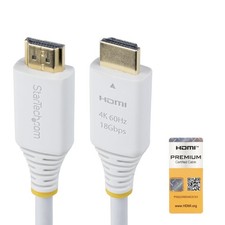 StarTech HDMI2CABLE4K6010W 10ft HDMI 2.0 Cable 4K 60Hz White