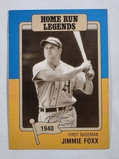 1986 Big League Chew Home Run Legends - Jimmie Foxx #7 Philadelphia Athletics