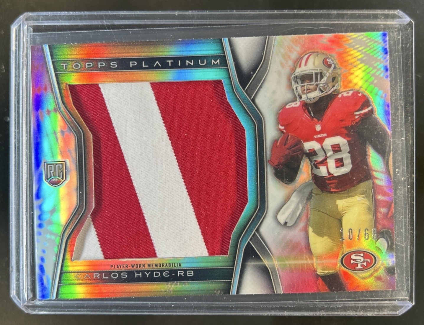 Carlos Hyde Topps Platinum Autograph Rookie Patch #CH Base