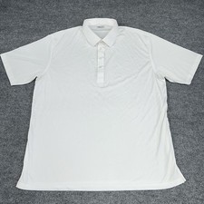 Collars  Co Dress Collar Polo Shirt Men 2XL White Relaxed Fit Short Sleeve READ