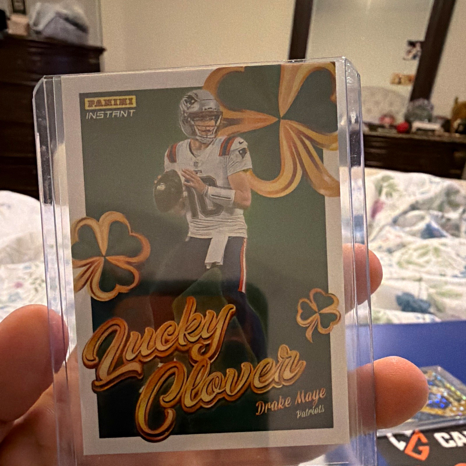 Panini 2025 Instant Lucky Clover Insert Drake Maye #3 New England Patriots NFL