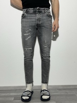 Tigha Jeanshose Jeans Hose Schwarz Grau Billy the Kid W33L32 Gr XL