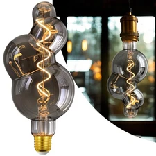 40 Watt Decorative Vintage Light Bulbs, Special Electroplated Bubble 4W Filam...