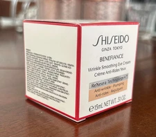 Shiseido Benefiance Wrinkle Smoothing Eye Cream 15ml / 0.51oz - NEW IN BOX -