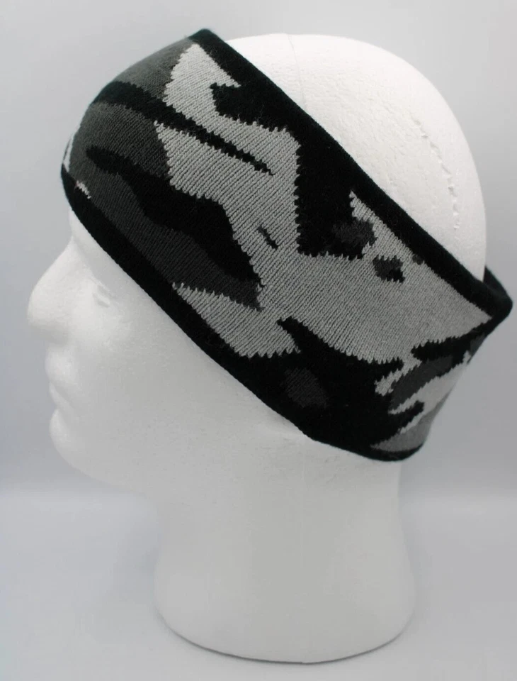 Nike Diadema Tejida Sin Costuras Para Hombre Reversible Negra/Gris Humo Foto 4 de 4