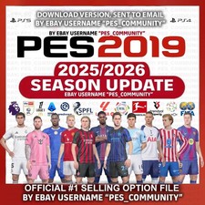 PES 2019 Option File Patch 25/26 SEASON TRANSFERS & KITS, DECEMBER 2025*PS4, PS5