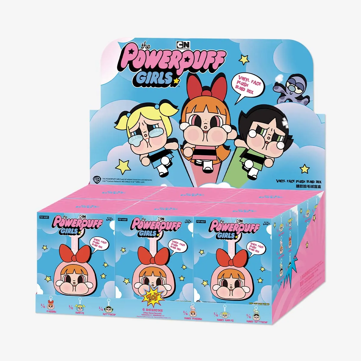Authentic POP MART CRYBABY × Powerpuff Girls Series-Vinyl Face Plush