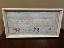 Vintage Now I Know My ABC s Framed Nursery Picture