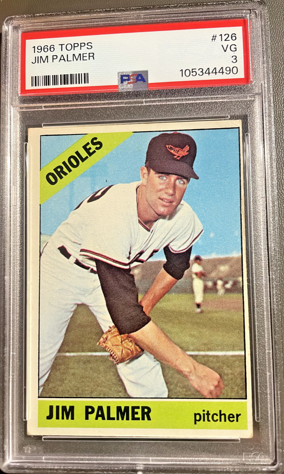 1966 Topps #126 Jim Palmer PSA 3 RC Rookie Orioles - New Slab