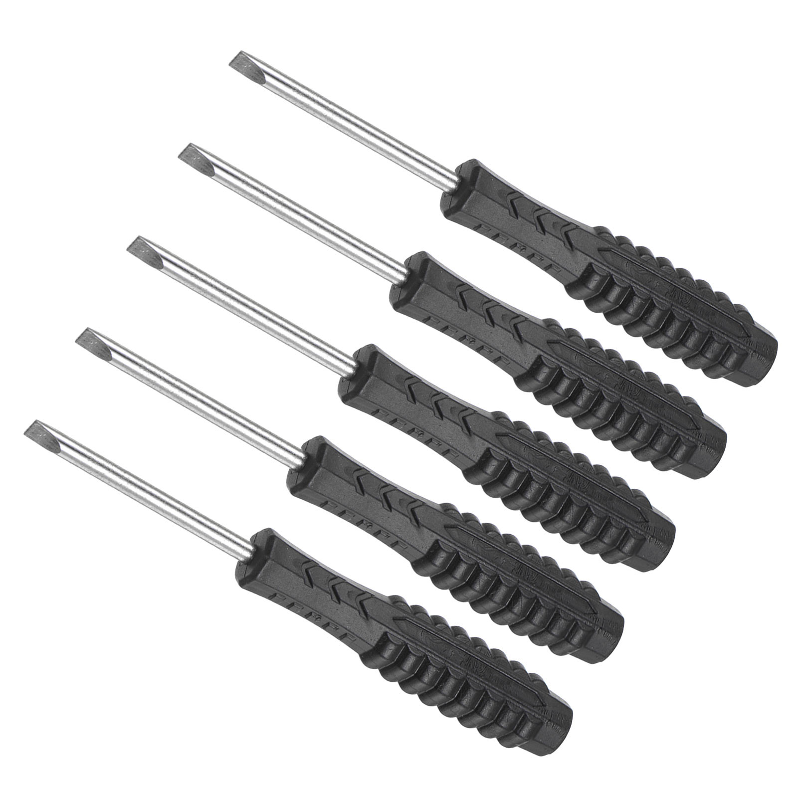 5pcs 4.0mm Small Slotted Screwdriver 115mm with Anti-slip Handle