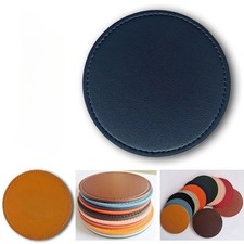 4x Simili Cuir sous-Verre Épais Résistant A la Chaleur Table PU Tasse Décoration