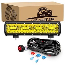 12Inch 240W Triple Row Amber Led Light 12Inch Amber Light Bar Wiring Harness