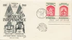 #1157 Mexican Independence Fleetwood cachet First Day cover Mexico combo