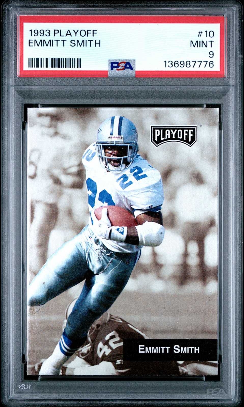 1993 PLAYOFF #10 EMMITT SMITH PSA 9