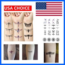 Dragonfly Temporary Tattoo Sticker Waterproof Insects Adult Men Women Hand Ar...