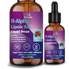 R Alpha Lipoic Acid 600mg Liquid Drops for Neuropathy, Advanced 11in1 Stabili...