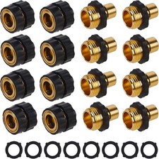 8PCS Garden Hose Quick Connector Aluminum Male Female Fittings for Water Hose