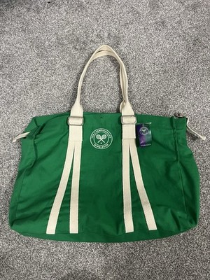 Wimbledon Tennis Canvas Tasche grün Ettinger London brandneu mit Etikett