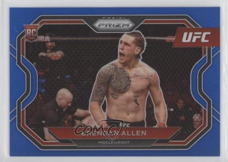 2021 Panini Prizm UFC Blue Prizm 155/199 Brendan Allen #134 Rookie RC 5b1