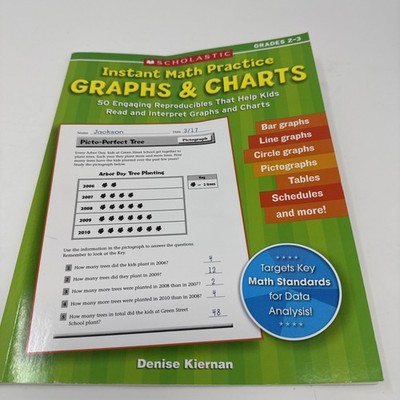 Instant Math Practice: Graphs & Charts (Grades 2-3): 50 Engaging Reproducibl...
