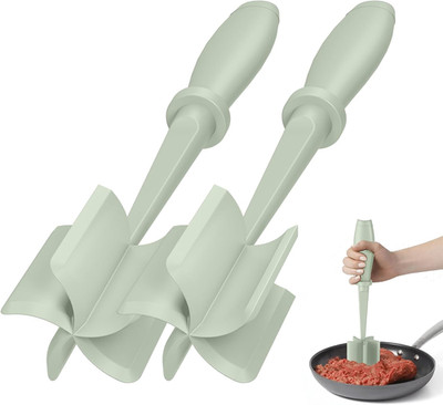 2Pcs Meat Chopper, Hamburger Grinder, Premium Heat Resistant Smasher for Ground