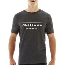 ​MEN’S “ALTITUDE BOARDWERX” CREWNECK SHORT SLEEVE T-SHIRT CHARCOAL MEDIUM 38-40"