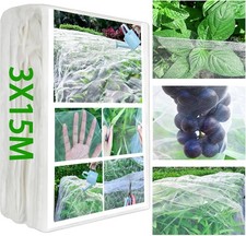 Garden Netting - 3 x 15m, Insect Netting for Veg Patch Fine Mesh, Raised Bed