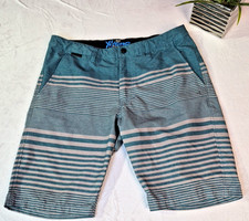 FOX HYDRO SERIES HYBRID BOARD SHORTS GREEN W/TAN STRIPES MEN'S 34