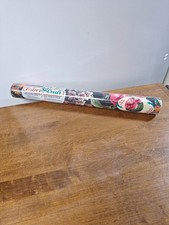 Peel n Stick Fabric Large Floral "MUSEUM GARDEN BLACK" Craft RUBBERMAID