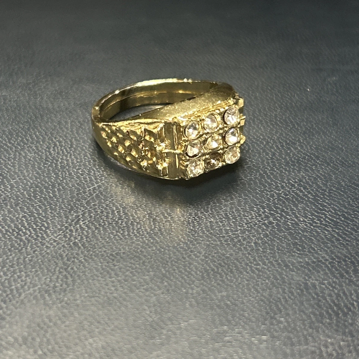 Cubic Zirconia Yellow Gold 18k Rings for Men for sale | eBay