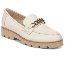 Vionic Tumbled Leather Slip-On Loafers - Emalyn Cream 10/M New