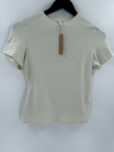 NEW W TAGS Skims Cotton Jersey T-Shirt - Bone - MEDIUM - Picture 4 of 11