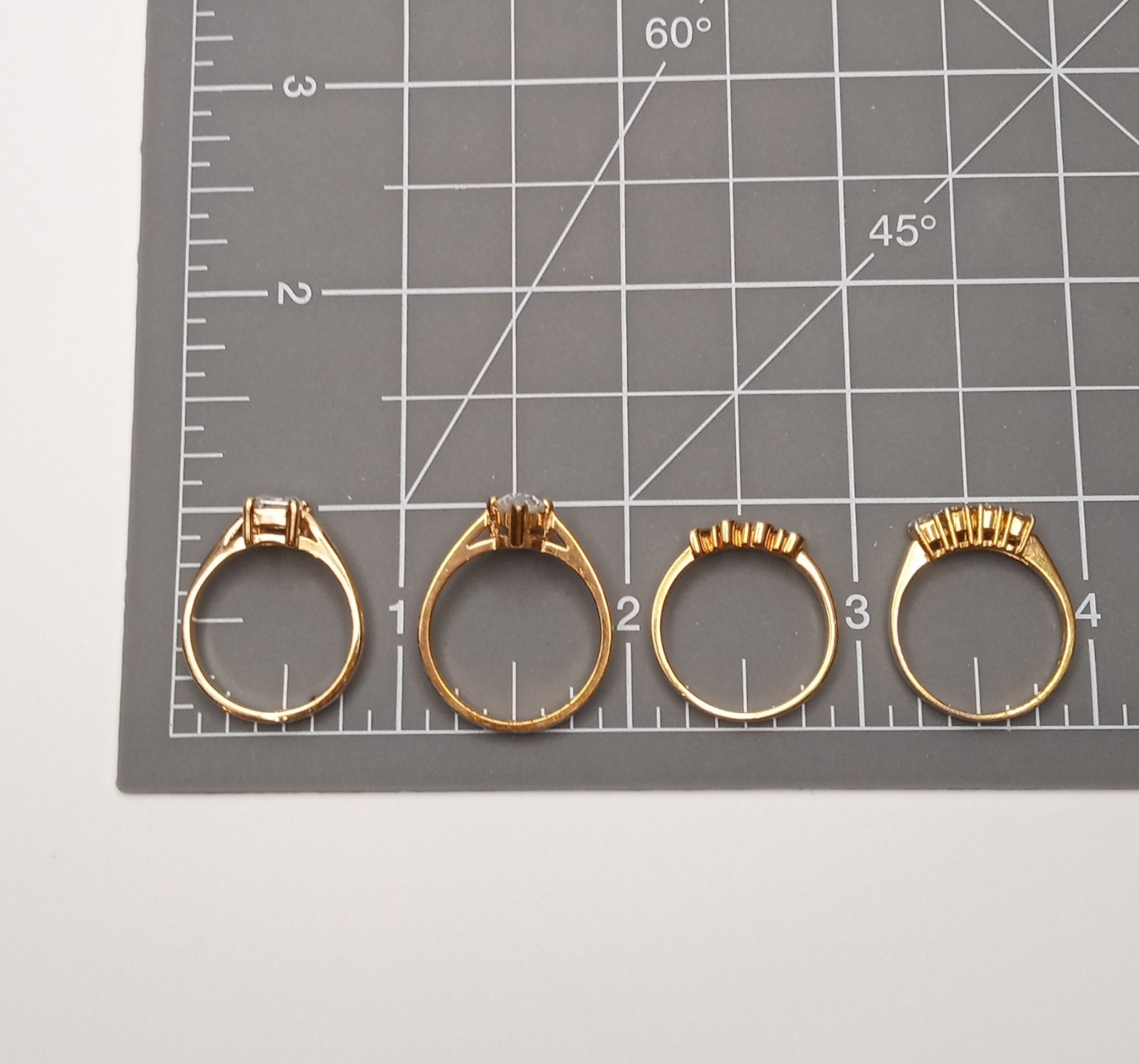 Simulated Diamond, Simulated Emerald 4 Ring Lot S… - image 18