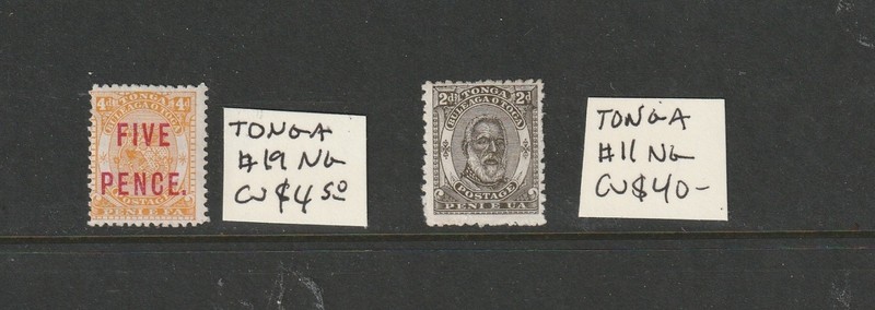 Tonga #11, 19 no gum  CV $44.50