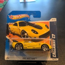 Hot Wheels Hot Auction Callaway C7 2011 Yellow 162/214 Short Card