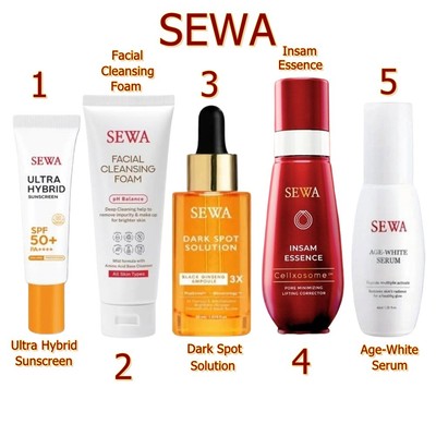 SEWA Ultra Hybrid Sunscreen, Facial Foam, Dark Spot,NEW Insam Essence, Age-White