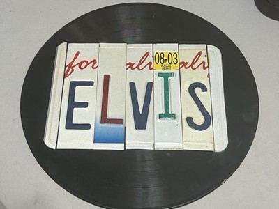 Elvis Presley license plate art