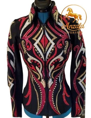 Veste Chemise Western Wood's Western Plaisance Show - équitation Showmanship Taille M - Neuf