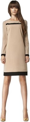 Nife Women's Dress Shana Casual Dress Party Dress, Beige, S (EU 36)